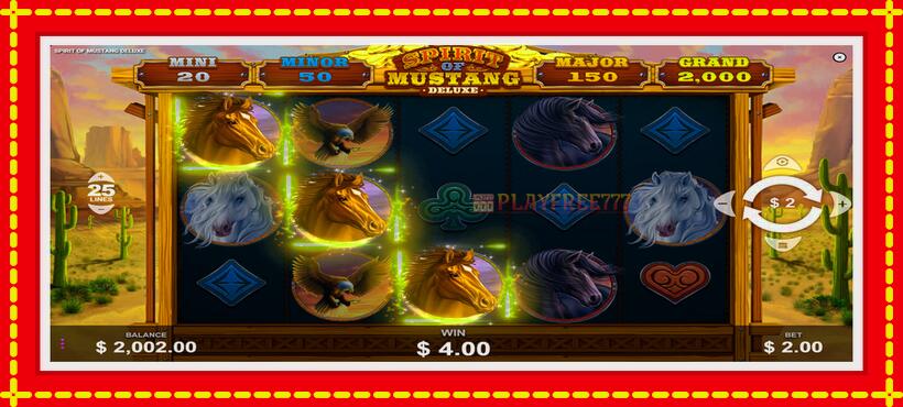 Slot machine Spirit of Mustang Deluxe with access to free game online, picture 2