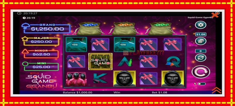 Slot machine Squid Game Gganbu with access to free game online, picture 2