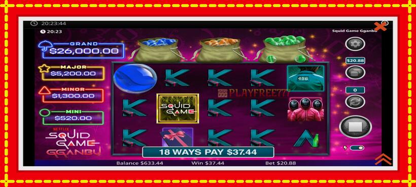 Slot machine Squid Game Gganbu with access to free game online, picture 4