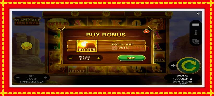 Slot machine Stampede Bonanza with access to free game online, picture 3