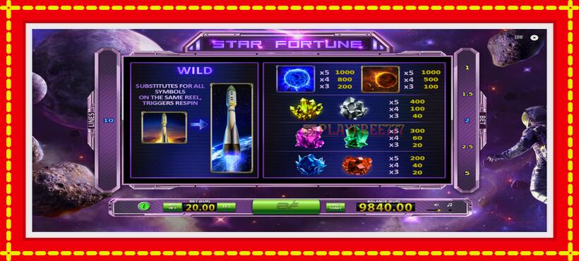 Slot machine Star Fortune with access to free game online, picture 6