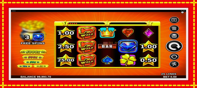 Slot machine Star Stash Wild 7s with access to free game online, picture 1