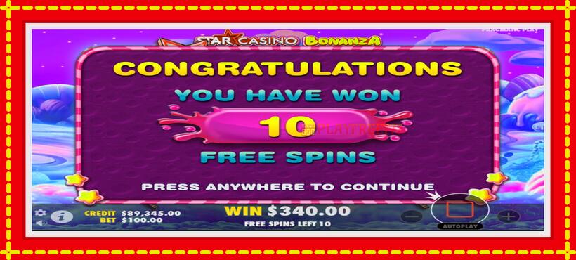 Slot machine Starcasino Bonanza with access to free game online, picture 4