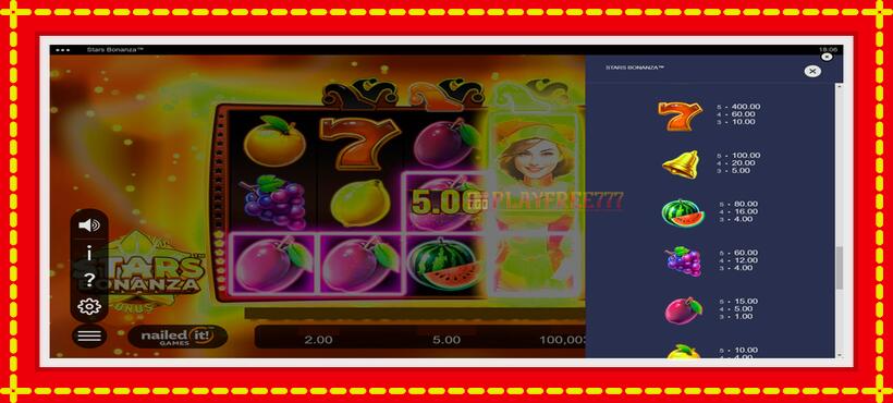 Slot machine Stars Bonanza with access to free game online, picture 6