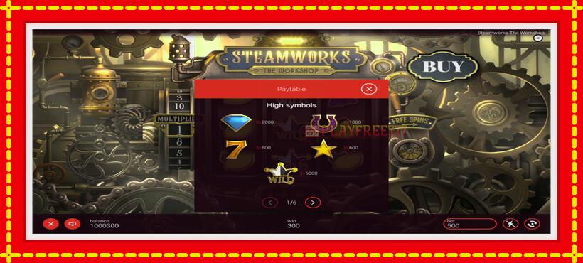 Slot machine Steamworks - The Workshop with access to free game online, picture 5