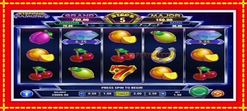 Slot machine Stepping Diamonds with access to free game online, picture 1