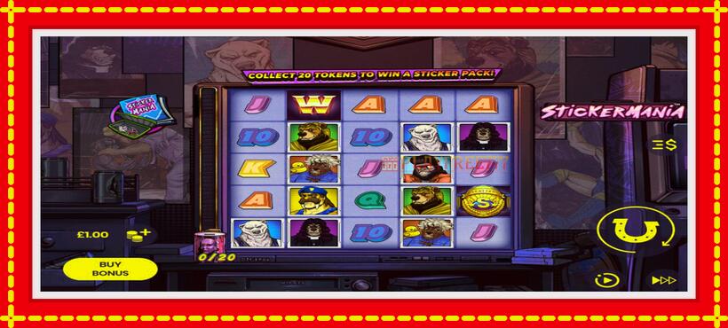 Slot machine Stickermania with access to free game online, picture 1