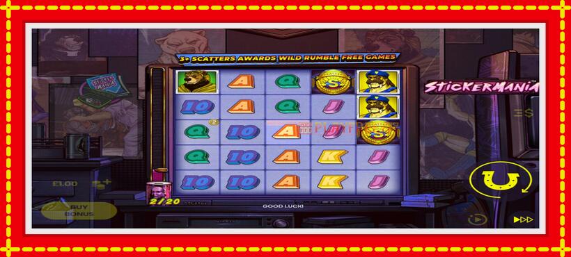 Slot machine Stickermania with access to free game online, picture 2