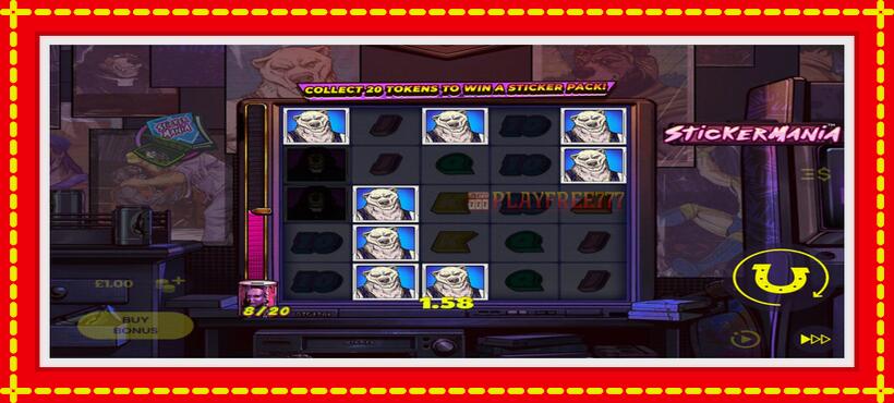 Slot machine Stickermania with access to free game online, picture 3