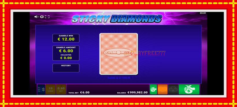 Slot machine Sticky Diamonds with access to free game online, picture 3