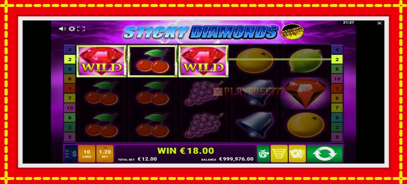 Slot machine Sticky Diamonds Red Hot Firepot with access to free game online, picture 2