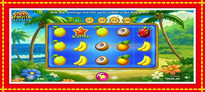 Slot machine Sticky Fruit Madness with access to free game online, picture 1