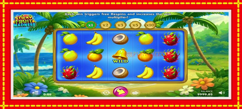 Slot machine Sticky Fruit Madness with access to free game online, picture 2