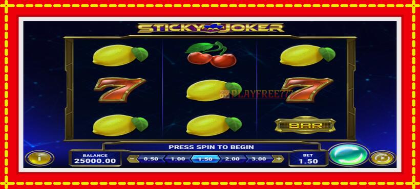 Slot machine Sticky Joker with access to free game online, picture 1