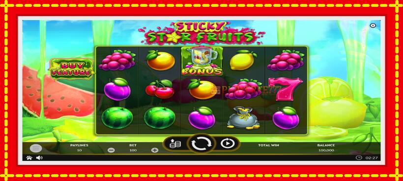 Slot machine Sticky Star Fruits with access to free game online, picture 2