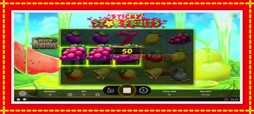 Slot machine Sticky Star Fruits with access to free game online, picture 3