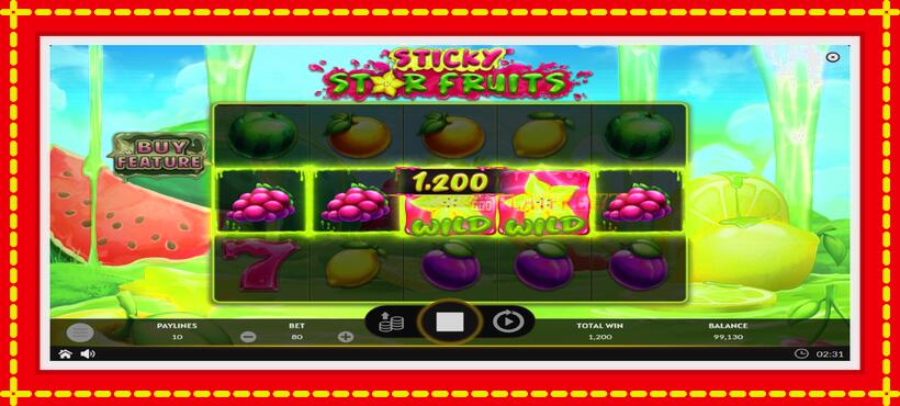 Slot machine Sticky Star Fruits with access to free game online, picture 4