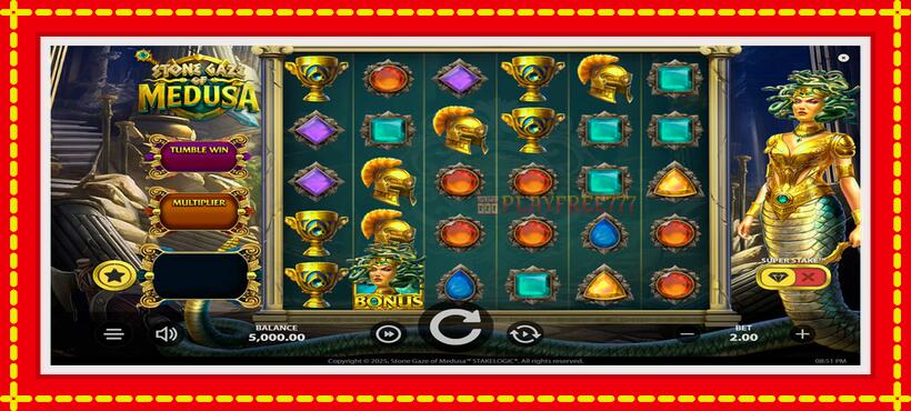 Slot machine Stone Gaze of Medusa with access to free game online, picture 1