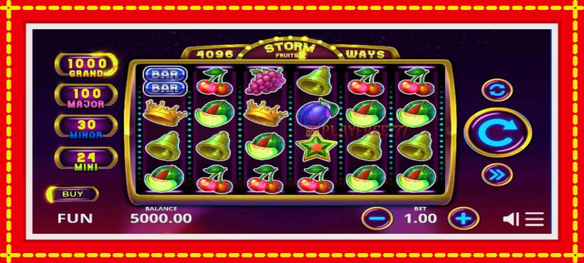 Slot machine Storm Fruits 2 with access to free game online, picture 1