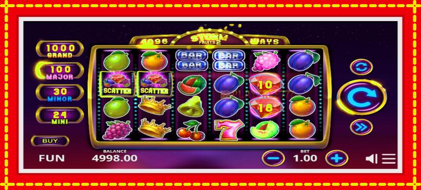 Slot machine Storm Fruits 2 with access to free game online, picture 2