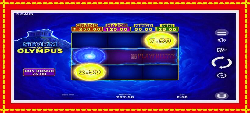 Slot machine Storm of Olympus with access to free game online, picture 2