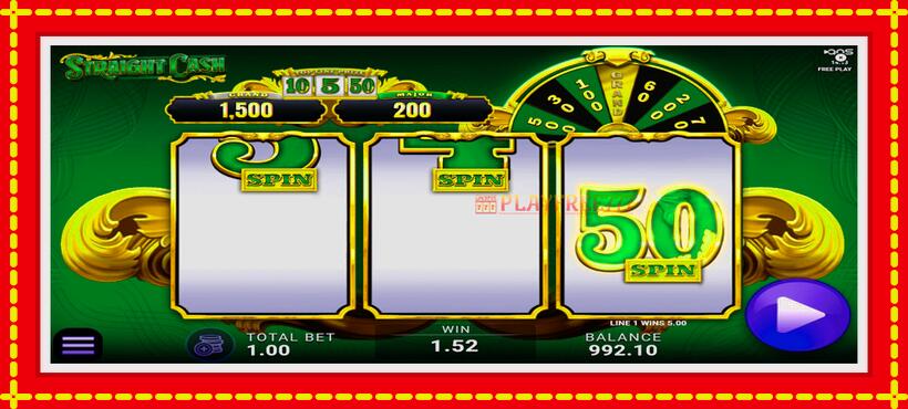 Slot machine Straight Cash with access to free game online, picture 3