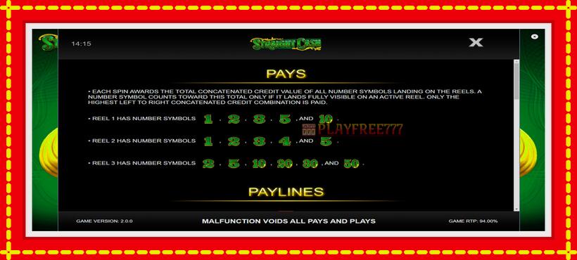 Slot machine Straight Cash with access to free game online, picture 5