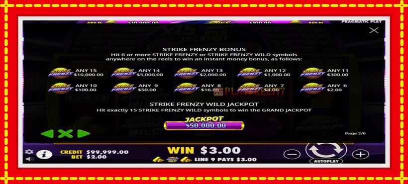 Slot machine Strike Frenzy with access to free game online, picture 5