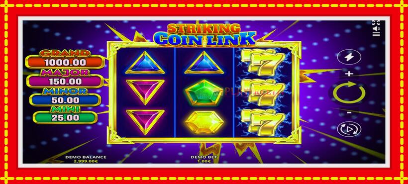 Slot machine Striking Coin Link with access to free game online, picture 2