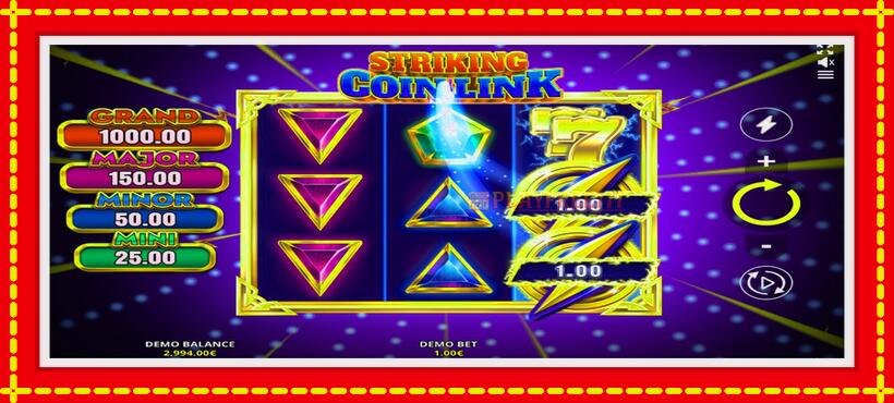 Slot machine Striking Coin Link with access to free game online, picture 3