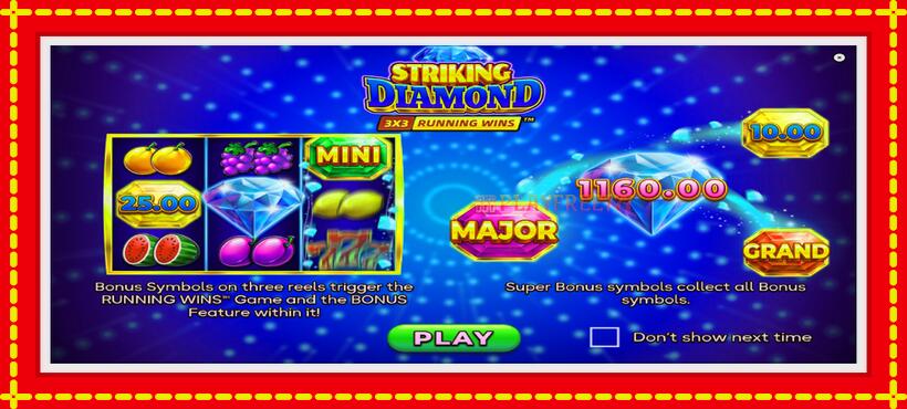 Slot machine Striking Diamond with access to free game online, picture 1