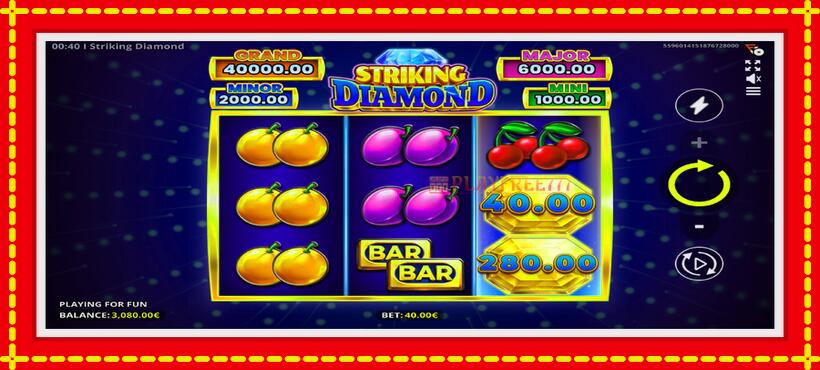 Slot machine Striking Diamond with access to free game online, picture 2