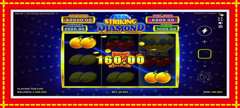 Slot machine Striking Diamond with access to free game online, picture 3