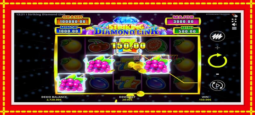 Slot machine Striking Diamond Link with access to free game online, picture 4