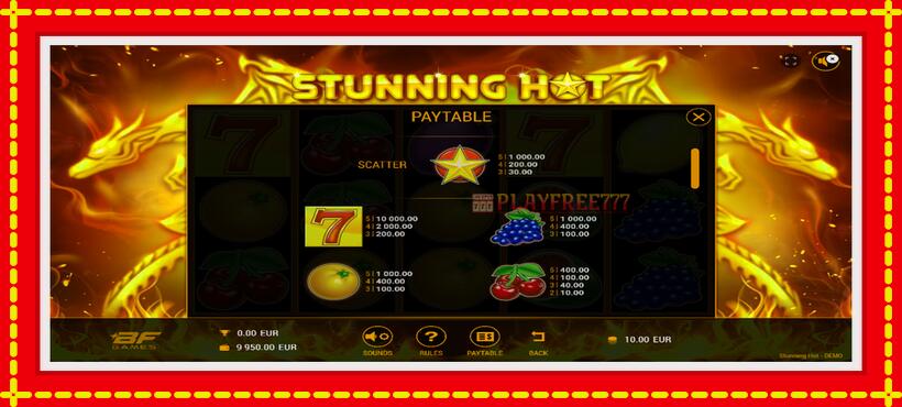 Slot machine Stunning Hot with access to free game online, picture 6