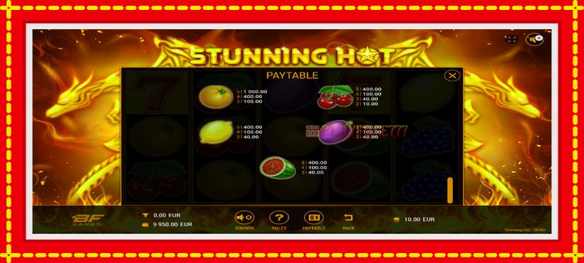 Slot machine Stunning Hot with access to free game online, picture 7