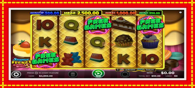 Slot machine Sugar Frenzy Cherry Wheel with access to free game online, picture 2