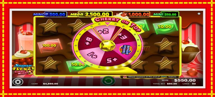 Slot machine Sugar Frenzy Cherry Wheel with access to free game online, picture 4