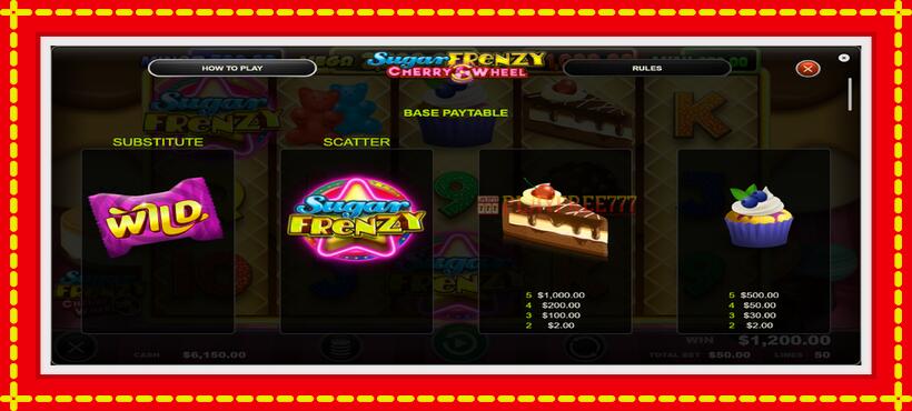 Slot machine Sugar Frenzy Cherry Wheel with access to free game online, picture 6