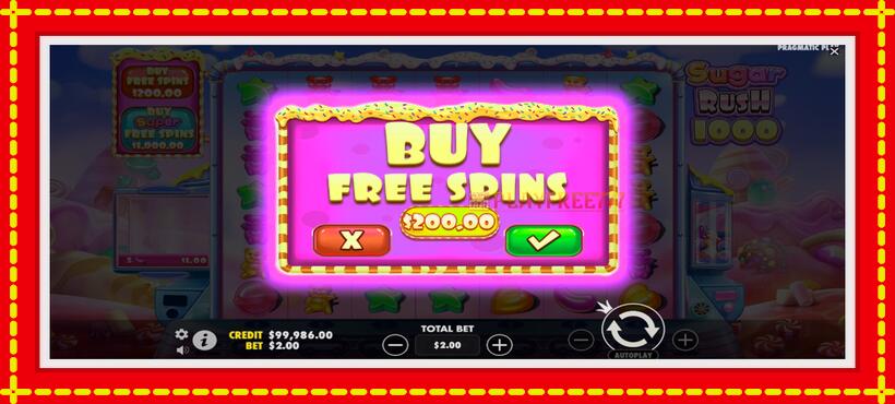 Slot machine Sugar Rush 1000 with access to free game online, picture 5