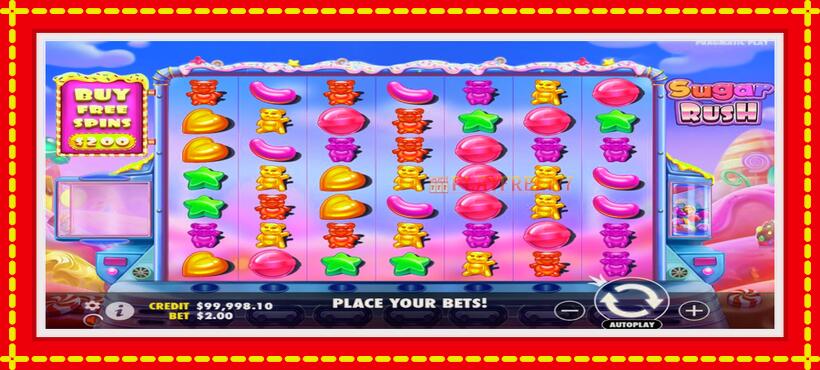 Slot machine Sugar Rush with access to free game online, picture 2