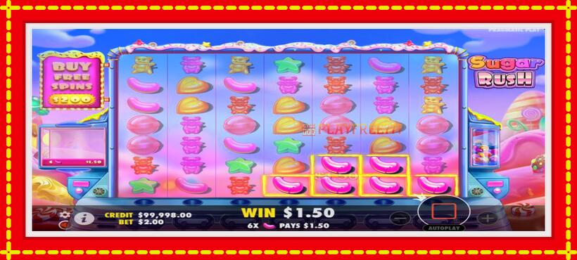 Slot machine Sugar Rush with access to free game online, picture 3