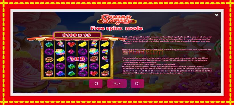 Slot machine Sugar Valley with access to free game online, picture 6