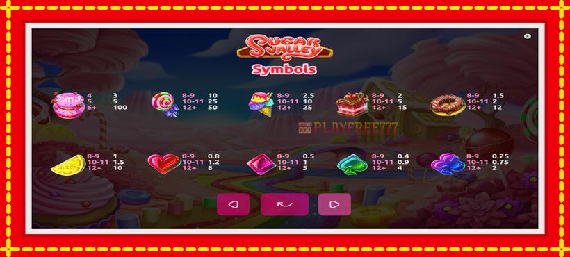 Slot machine Sugar Valley with access to free game online, picture 7