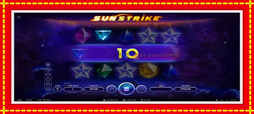 Slot machine Sun Strike with access to free game online, picture 3