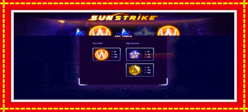 Slot machine Sun Strike with access to free game online, picture 5