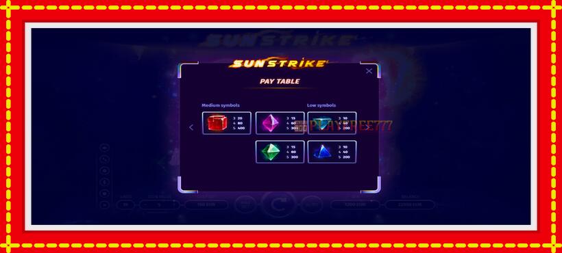 Slot machine Sun Strike with access to free game online, picture 6