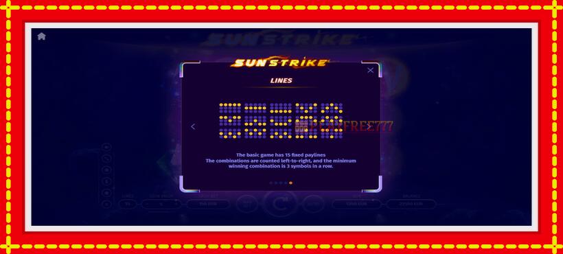 Slot machine Sun Strike with access to free game online, picture 7