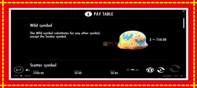 Slot machine Sunset Delight with access to free game online, picture 5