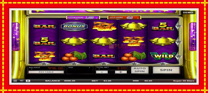 Slot machine Super 50 Stars with access to free game online, picture 2